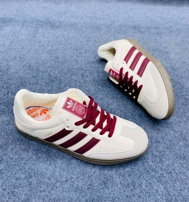 Adidas samba. White × Maroon