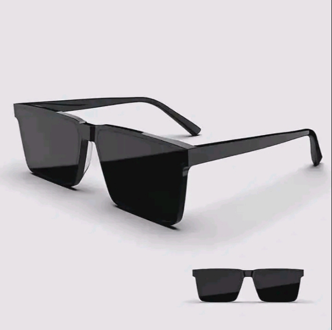 New Version Double Poly Polarized Sunglass For Men Balck